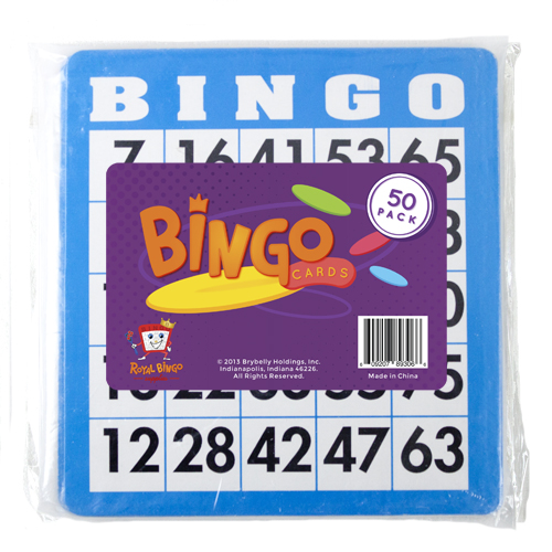 50 Pack of Blue Bingo Cards